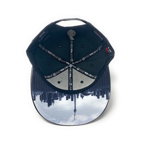 6 Visions - The Cap Guys TCG / Inspired Exclusives PU Black/White Snapback Cap - Picture 6 of 7